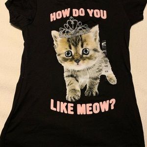 NWT Girls “How do you like meow?” tee shirt